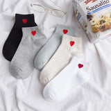 SP&CITY 5 Pairs Set Women Cute Socks Fashion Striped Letter Casual Joker Short Socks For Female College Style Women Ankle Socks