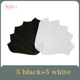 20pcs=10 pairs Solid Mesh Women's Short Socks Invisible Ankle Socks Women Spring Summer Breathable Thin Boat Socks 3 Colors