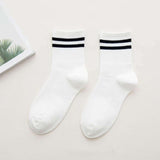 Funny Cute Japanese High School Girls Cotton Loose Striped Crew Socks Colorful Women Harajuku Designer Retro Short Socks 2020