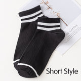 Funny Cute Japanese High School Girls Cotton Loose Striped Crew Socks Colorful Women Harajuku Designer Retro Short Socks 2020