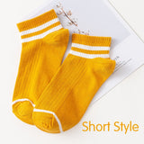 Funny Cute Japanese High School Girls Cotton Loose Striped Crew Socks Colorful Women Harajuku Designer Retro Short Socks 2020