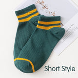 Funny Cute Japanese High School Girls Cotton Loose Striped Crew Socks Colorful Women Harajuku Designer Retro Short Socks 2020