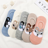 28 Style 10 Piece=5 Pairs/lot Cute Harajuku Animal Socks Women Summer Korean Cat Bear Rabbit Funny Low Cut Ankle Sock Happy Sox