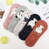 28 Style 10 Piece=5 Pairs/lot Cute Harajuku Animal Socks Women Summer Korean Cat Bear Rabbit Funny Low Cut Ankle Sock Happy Sox