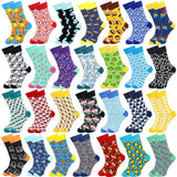 Funny Men Socks New 2020 Colorful Geometry Printed Cotton Socks Casual Harajuku Hip Hop Happy Socks Men Christmas Gift