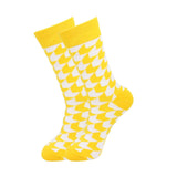 Funny Men Socks New 2020 Colorful Geometry Printed Cotton Socks Casual Harajuku Hip Hop Happy Socks Men Christmas Gift