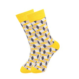 Funny Men Socks New 2020 Colorful Geometry Printed Cotton Socks Casual Harajuku Hip Hop Happy Socks Men Christmas Gift