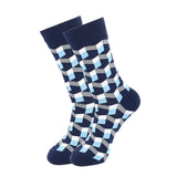 Funny Men Socks New 2020 Colorful Geometry Printed Cotton Socks Casual Harajuku Hip Hop Happy Socks Men Christmas Gift