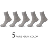 HSS 2020 High Quality Casual Men's Business Socks Summer Winter Cotton Socks Quick Drying Black White Long Sock Plus Size US7-14