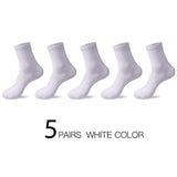 HSS 2020 High Quality Casual Men's Business Socks Summer Winter Cotton Socks Quick Drying Black White Long Sock Plus Size US7-14