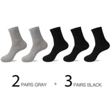HSS 2020 High Quality Casual Men's Business Socks Summer Winter Cotton Socks Quick Drying Black White Long Sock Plus Size US7-14