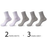 HSS 2020 High Quality Casual Men's Business Socks Summer Winter Cotton Socks Quick Drying Black White Long Sock Plus Size US7-14