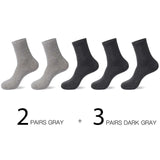 HSS 2020 High Quality Casual Men's Business Socks Summer Winter Cotton Socks Quick Drying Black White Long Sock Plus Size US7-14