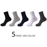HSS 2020 High Quality Casual Men's Business Socks Summer Winter Cotton Socks Quick Drying Black White Long Sock Plus Size US7-14