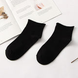 Fashion Women's thin solid color socks cotton casual stretch socks