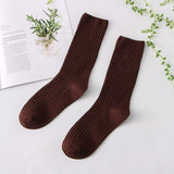 Fashion Women's thin solid color socks cotton casual stretch socks