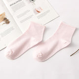 Fashion Women's thin solid color socks cotton casual stretch socks
