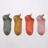 Fashion Socks Woman 2020 New Spring 4 Pairs Ankle Girls Cotton Color Novelty Women Fashion Cute Heart Casual Funny Sock Autumn