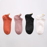 Fashion Socks Woman 2020 New Spring 4 Pairs Ankle Girls Cotton Color Novelty Women Fashion Cute Heart Casual Funny Sock Autumn