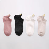 Fashion Socks Woman 2020 New Spring 4 Pairs Ankle Girls Cotton Color Novelty Women Fashion Cute Heart Casual Funny Sock Autumn