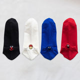 Fashion Socks Woman 2020 New Spring 4 Pairs Ankle Girls Cotton Color Novelty Women Fashion Cute Heart Casual Funny Sock Autumn