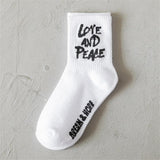 New Fashion Harajuku Hip Hop Socks Unisex Funny Smile Moon Women Socks Happy Skateboard Socks Streetwear Black White Meias