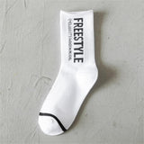 New Fashion Harajuku Hip Hop Socks Unisex Funny Smile Moon Women Socks Happy Skateboard Socks Streetwear Black White Meias