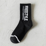 New Fashion Harajuku Hip Hop Socks Unisex Funny Smile Moon Women Socks Happy Skateboard Socks Streetwear Black White Meias