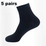 5 Pairs White Men Socks Breathable Sports Solid Black Male Boat Socks Comfortable Cotton Sox Ankle Gray Business Men Calcetines